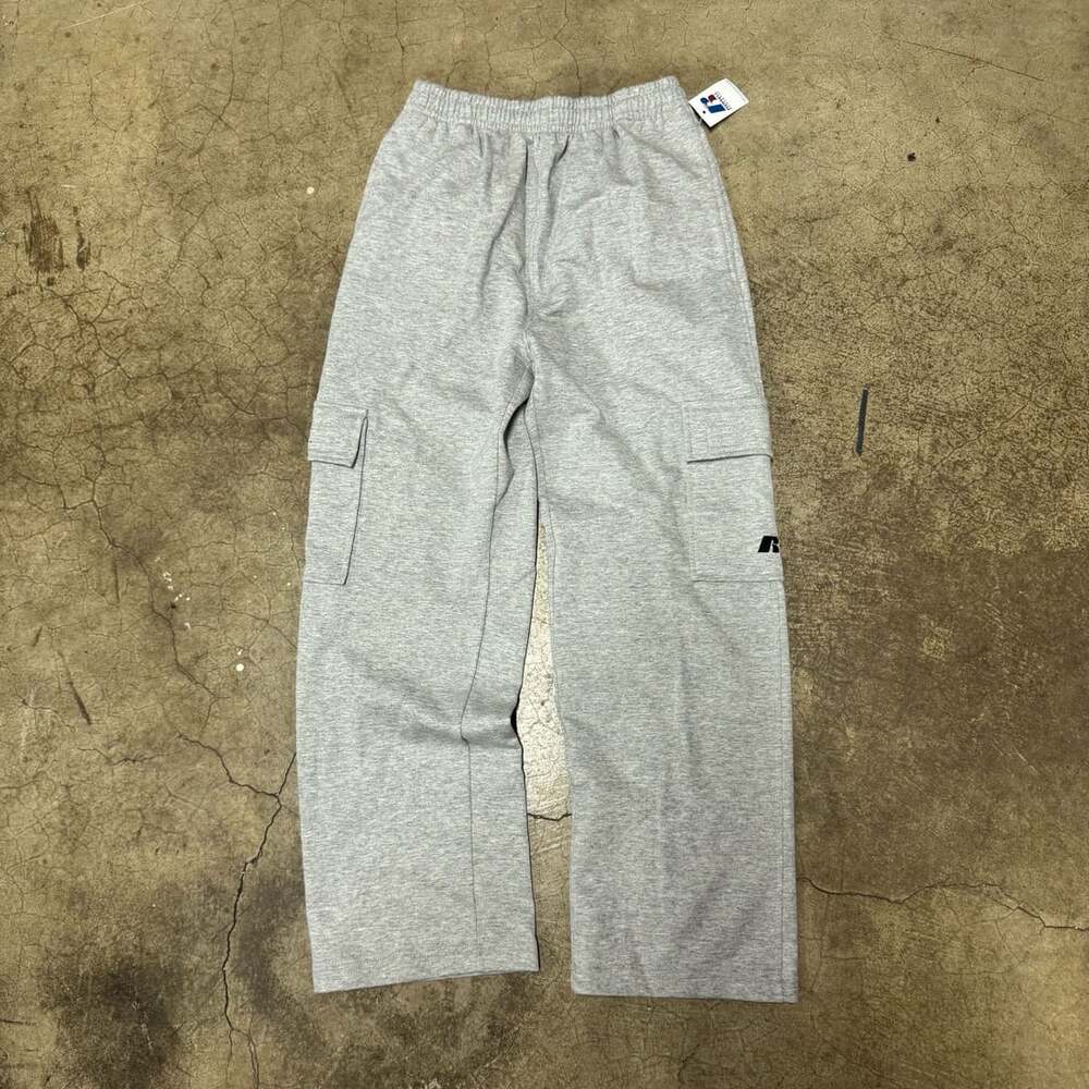 Russell Athletic Cargo Sweatpants Size L (14/16) Heather Grey